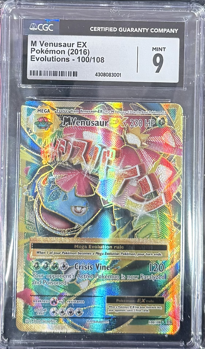 M Venusaur EX - Pokemon (2016) - Evolutions - 100/108 - CGC 9