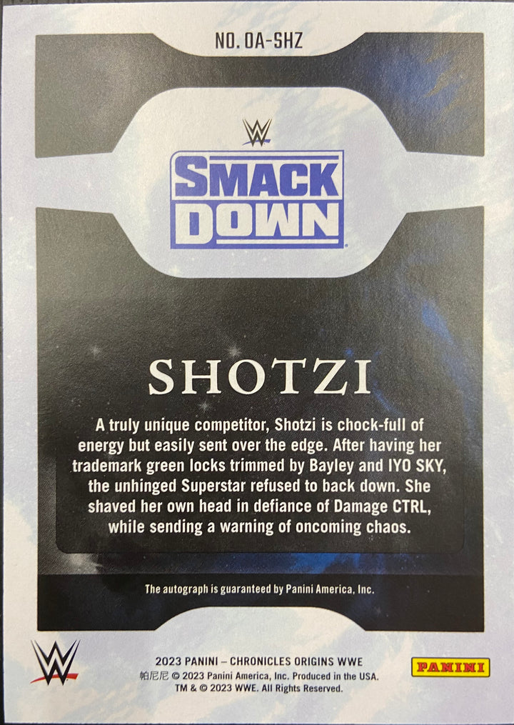 2023 Panini Chronicles Origins WWE Autographs - Shotzi Blackheart 12/49