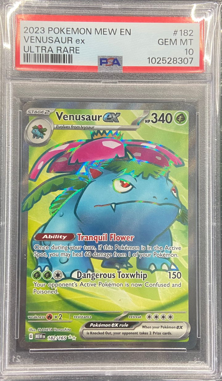 Venusaur ex 182/165 Scarlet & Violet 151 - 2023 Pokemon - PSA 10