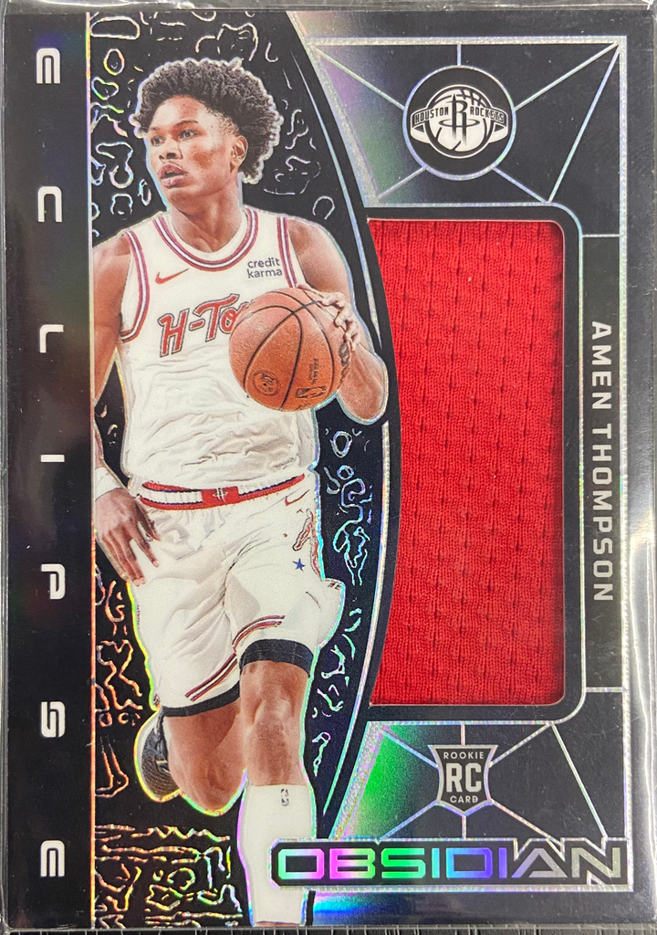 2023-24 Panini Obsidian Eclipse Amen Thompson #EM-AME Rookie Relic /249