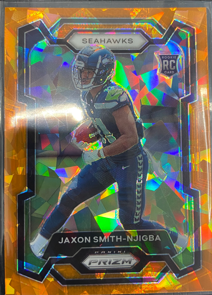 2023 Panini Prizm Rookies Jaxon Smith-Njigba #390 Orange Ice Prizm (RC) Seahawks