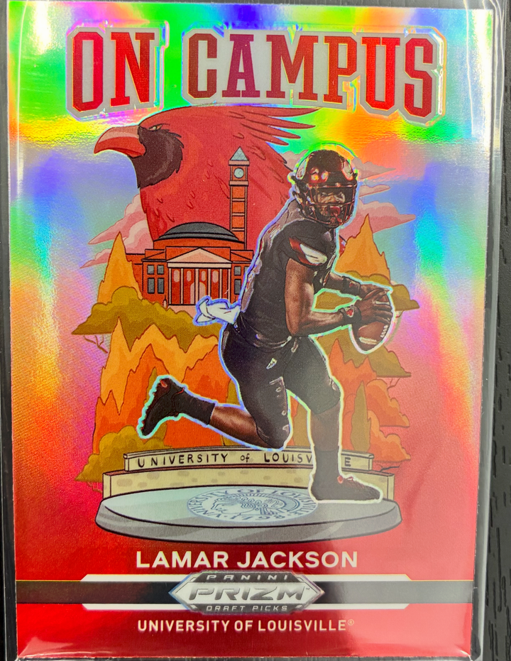 2021 Panini Prizm Draft Picks Football - Lamar Jackson On Campus Case Hit #OC-LJ