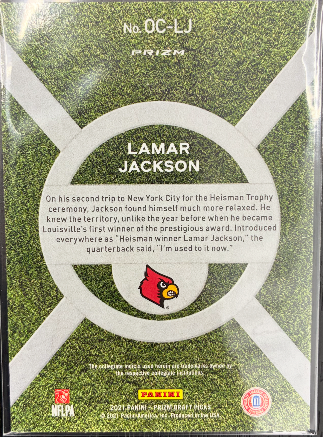 2021 Panini Prizm Draft Picks Football - Lamar Jackson On Campus Case Hit #OC-LJ