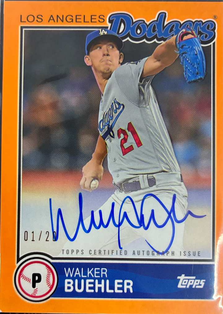 2020 Topps Brooklyn Collection Baseball - Walker Buehler Autograph Orange Parallel 01/20