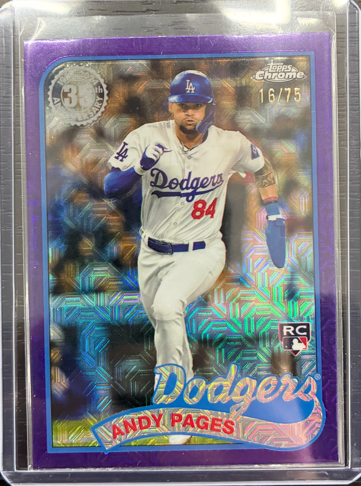 2024 Topps Update Baseball - Andy Pages Silver Pack Purple Parallel 16/75