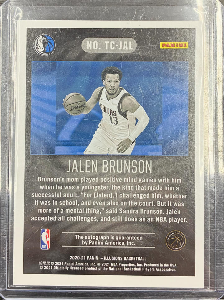 2020-21 Panini Illusions Basketball - Jalen Brunson #TC - JAL - Autograph