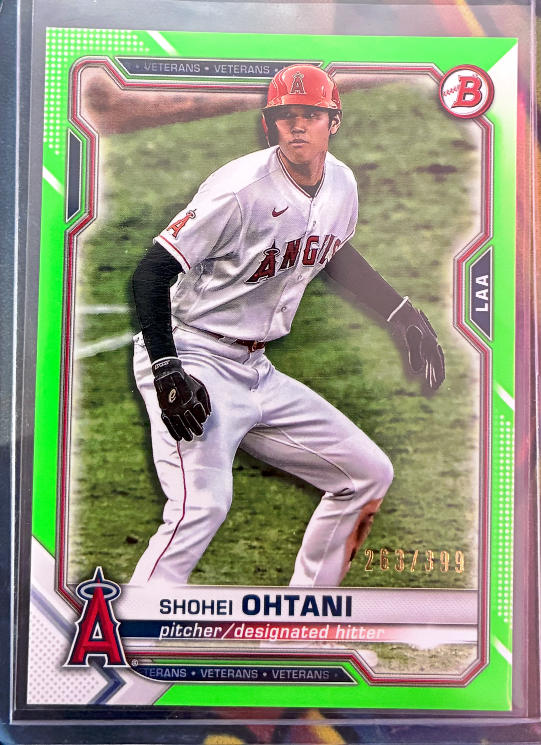 2021 Topps Bowman Baseball - Shohei Ohtani 85- Lime Green /399