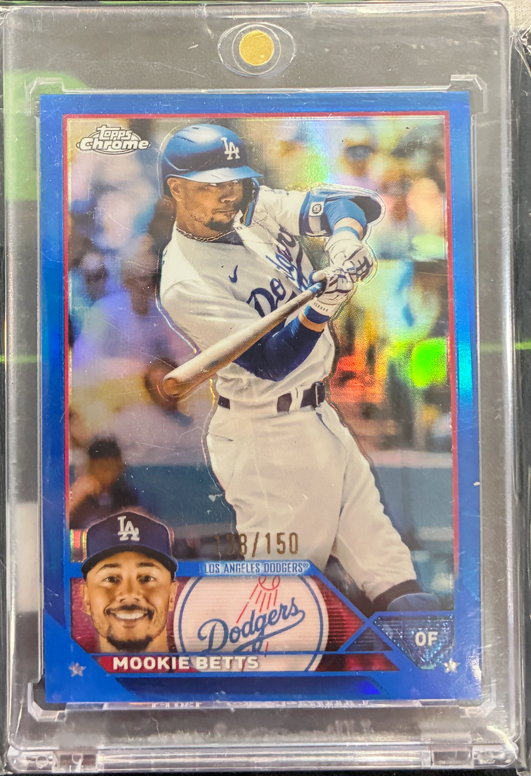2023 Topps Chrome Baseball - Mookie Betts #150 - Blue Parallel 138/150