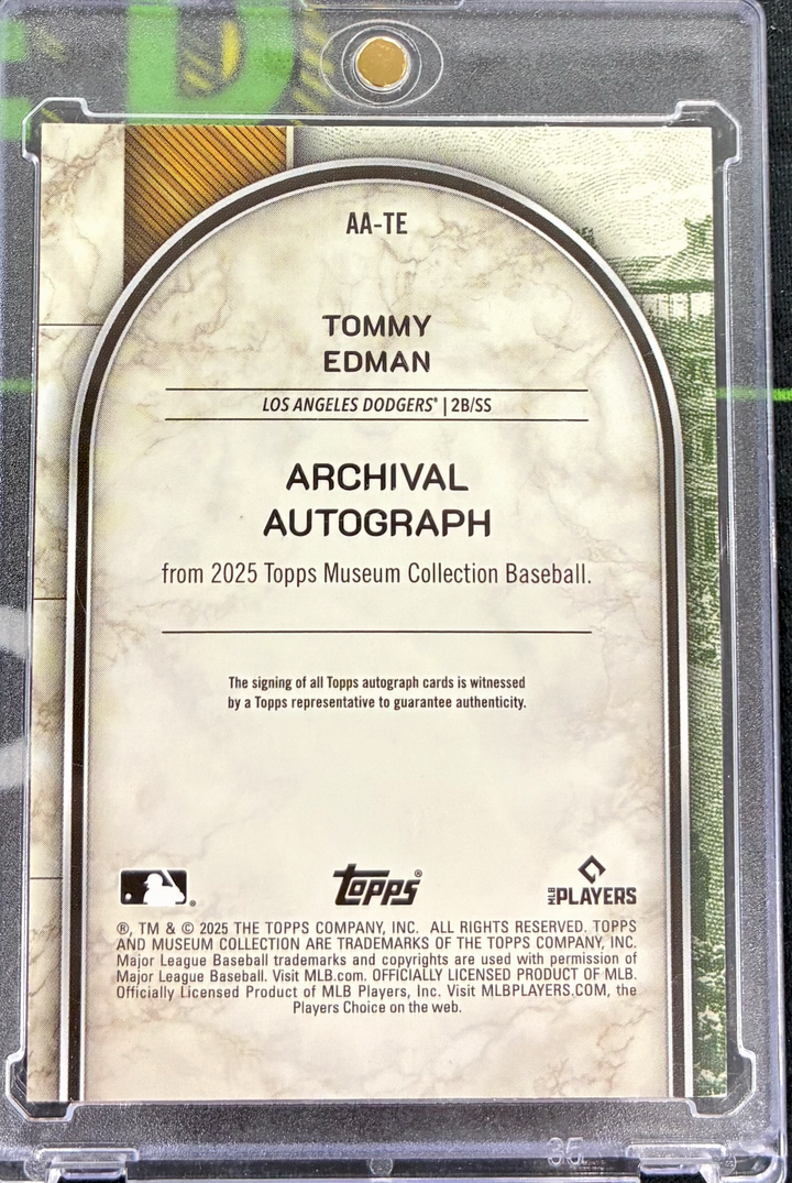 2025 Topps Museum Collection - Tommy Edman AA-TE - Autograph /149