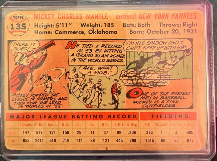 1956 Topps - Mickey Mantle #135