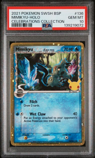 Mimikyu swsh136 Celebrations Collection - 2021 Pokemon - PSA 10