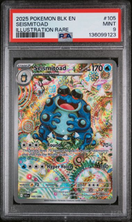 Seismitoad 105/086 Black Bolt - 2025 Pokemon - PSA 9
