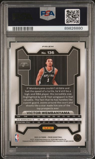 2023 Panini Prizm - Victor Wembanyama 136 - Pink Ice 136 - PSA 10