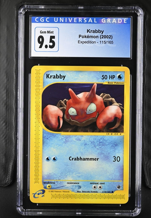 Krabby 115/165 Expedition - 2002 Pokemon - CGC 9.5 / 10