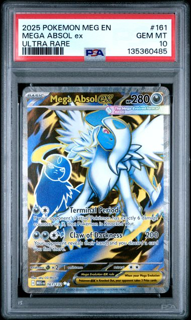 Mega Absol ex 161/132 Mega Evolution Ultra Rare - 2025 Pokemon - PSA 10