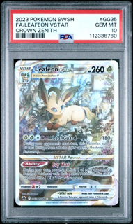 Leafeon Vstar GG35/GG70 Crown Zenith - 2023 Pokemon - PSA 10