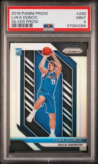 2018 Panini Prizm Basketball - Luka Doncic 280 - Silver - PSA 9