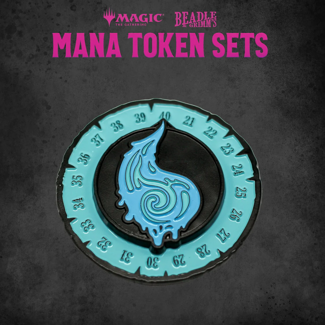 MTG: Blue Mana Metal Token Set - Beadle & Grimm's