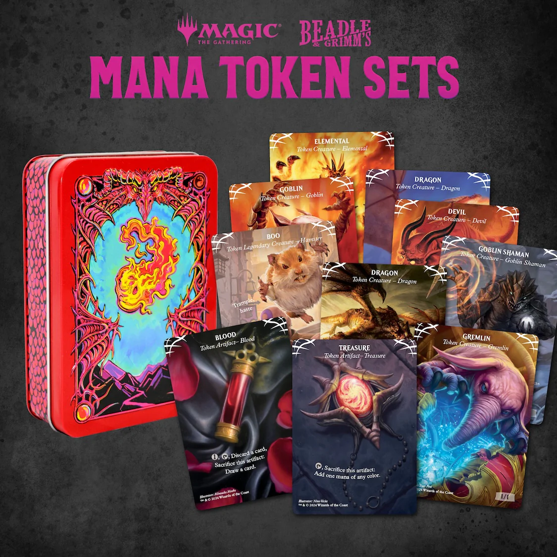 MTG: Red Mana Metal Token Set - Beadle & Grimm's – Cash Cards
