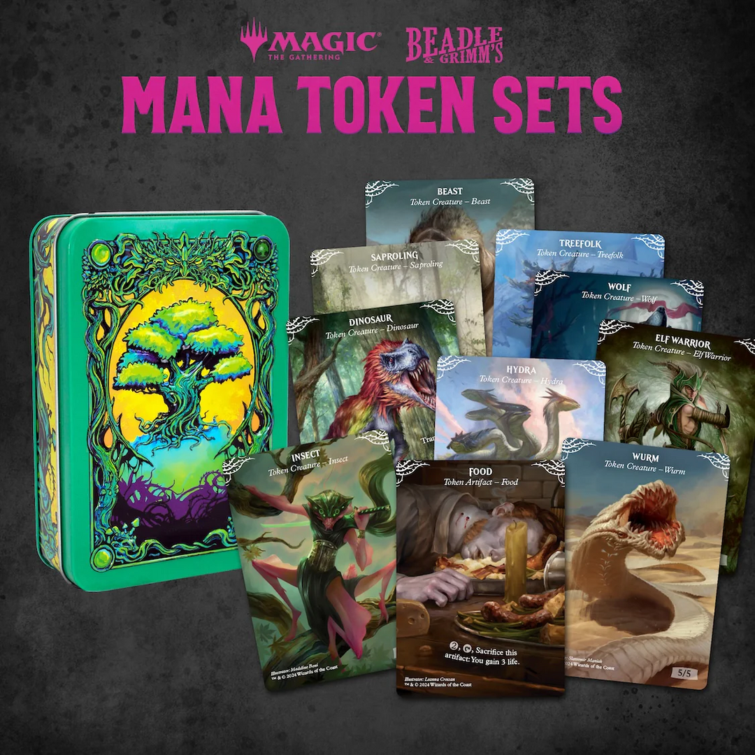 MTG: Green Mana Metal Token Set - Beadle & Grimm's