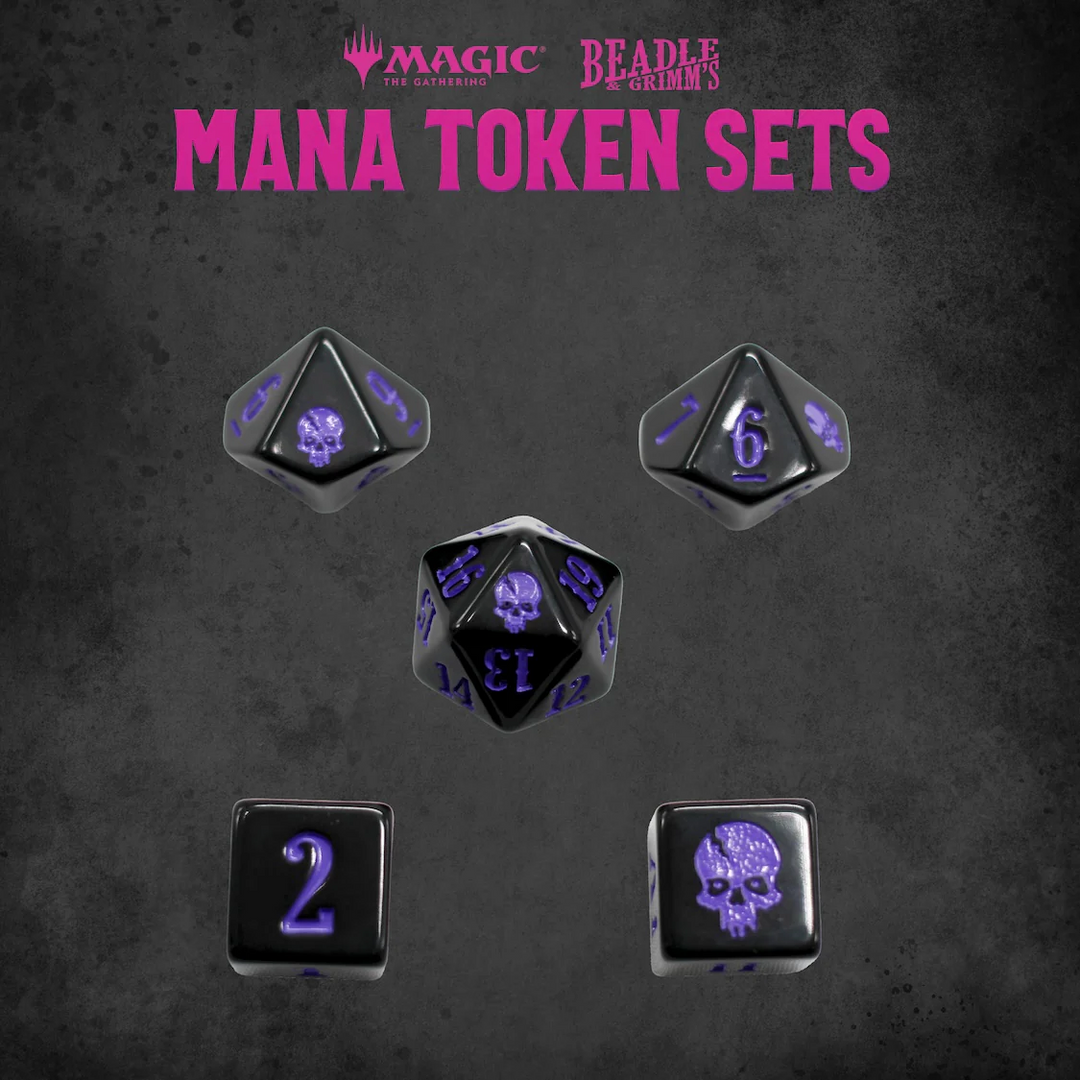 MTG: Black Mana Metal Token Set - Beadle & Grimm's