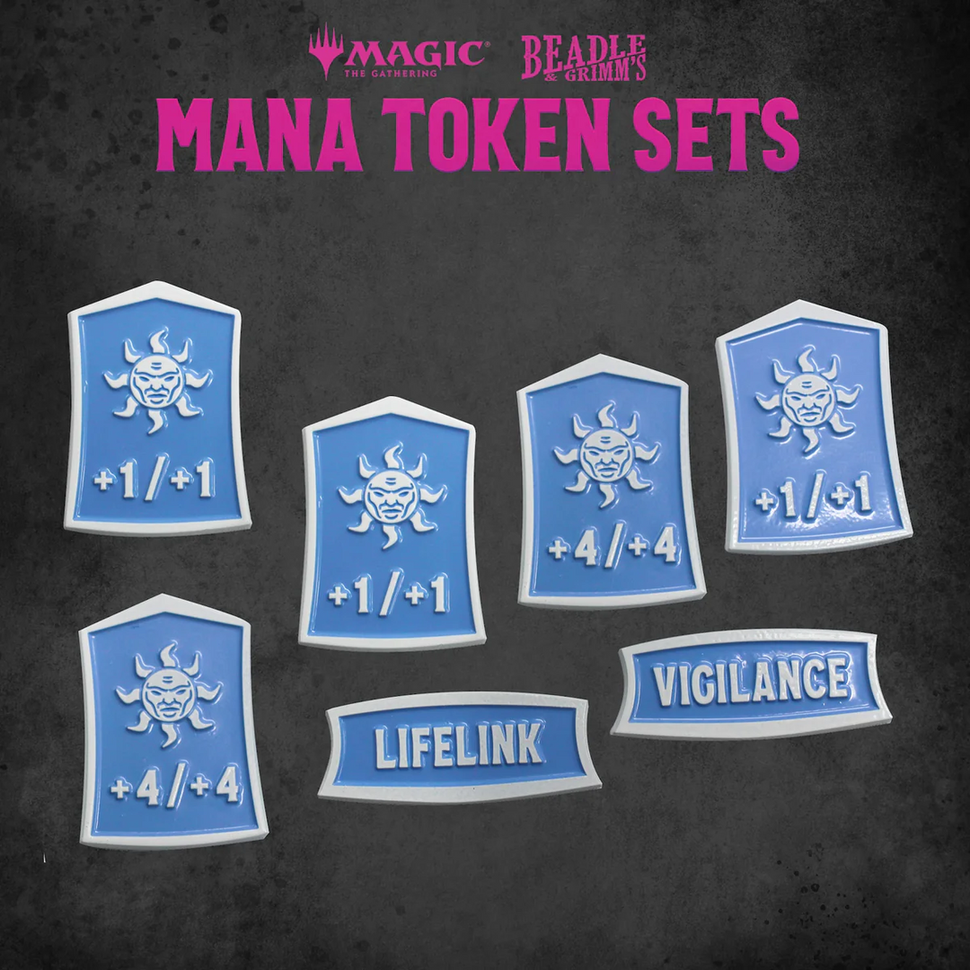 MTG: White Mana Metal Token Set - Beadle & Grimm's