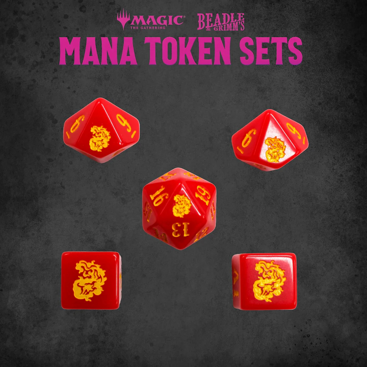 MTG: Red Mana Metal Token Set - Beadle & Grimm's