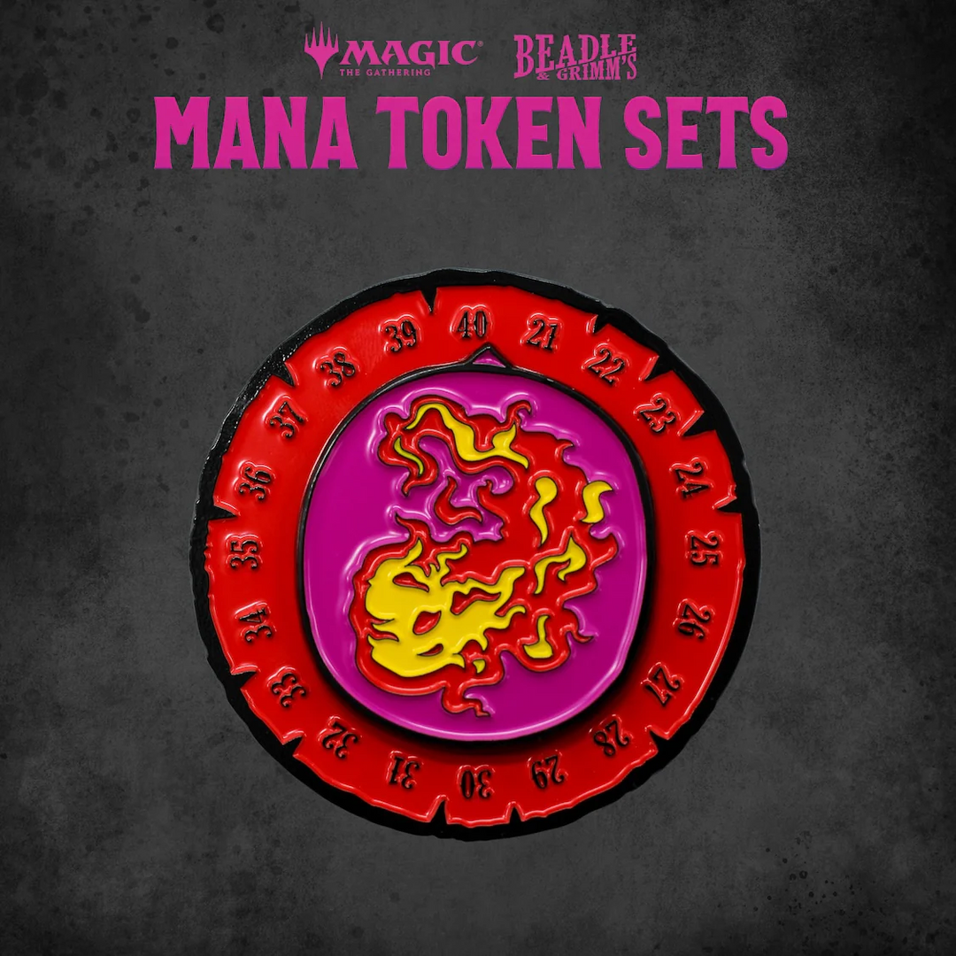 MTG: Red Mana Metal Token Set - Beadle & Grimm's