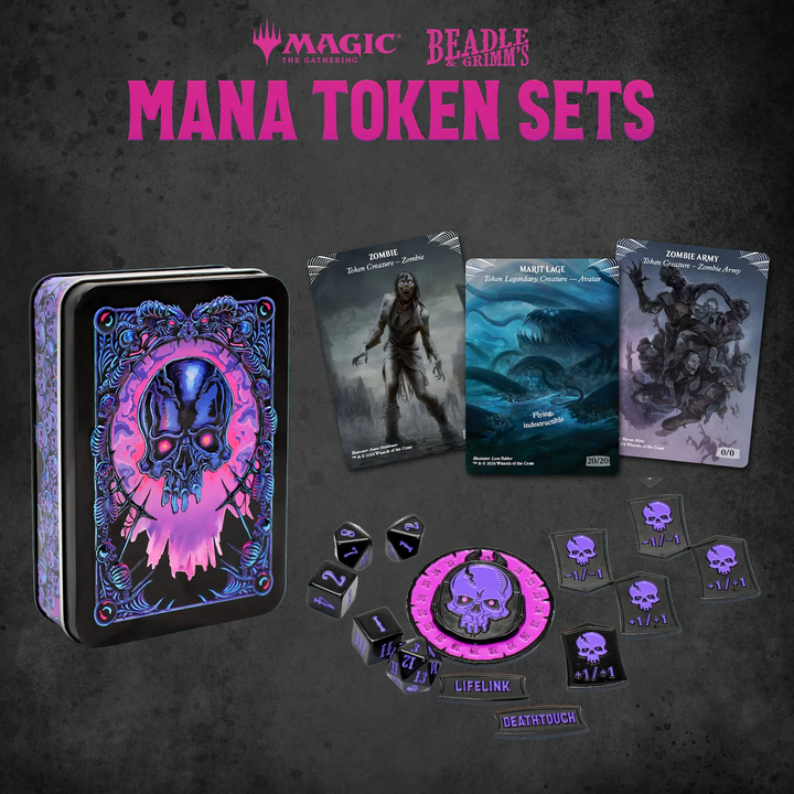 MTG: Black Mana Metal Token Set - Beadle & Grimm's