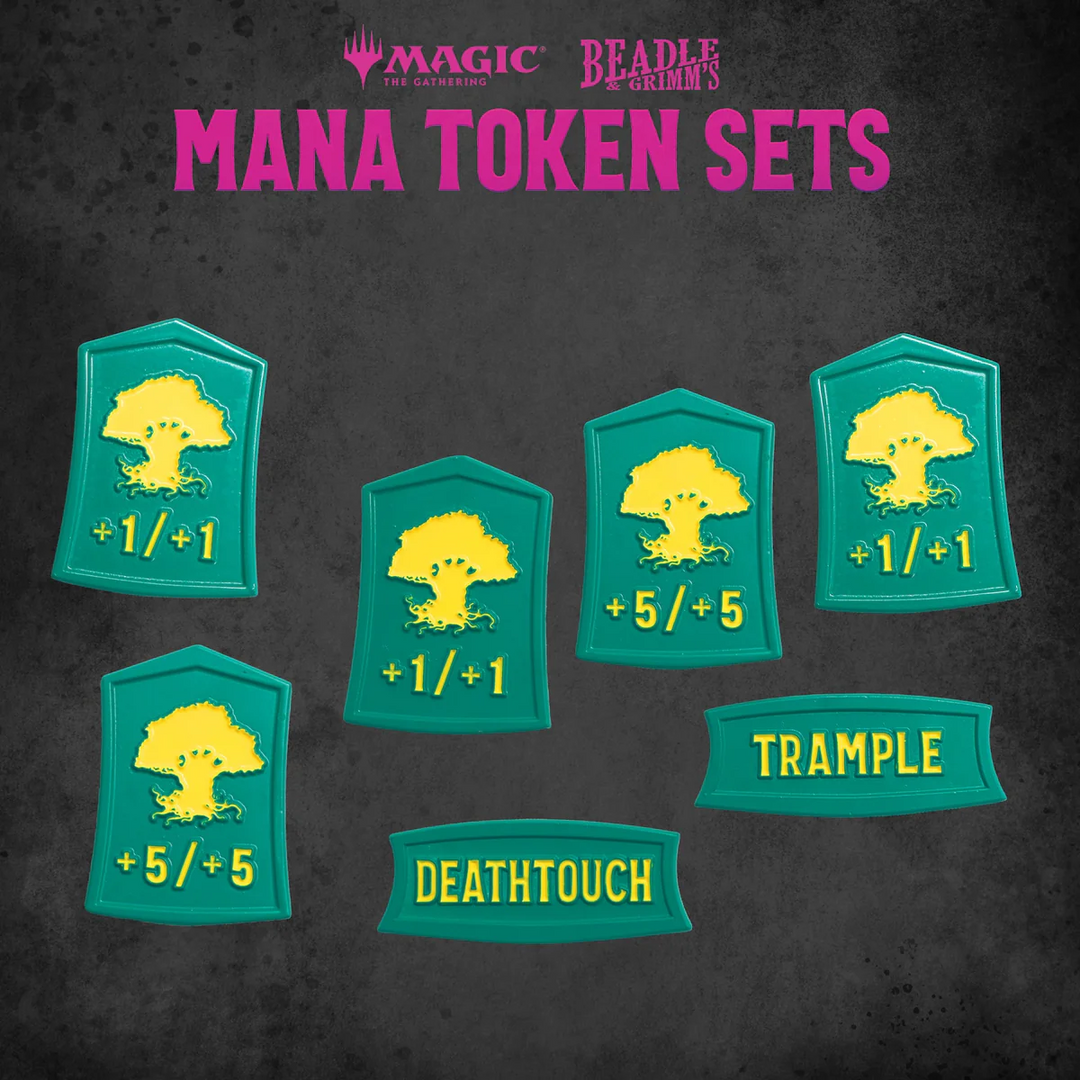 MTG: Green Mana Metal Token Set - Beadle & Grimm's