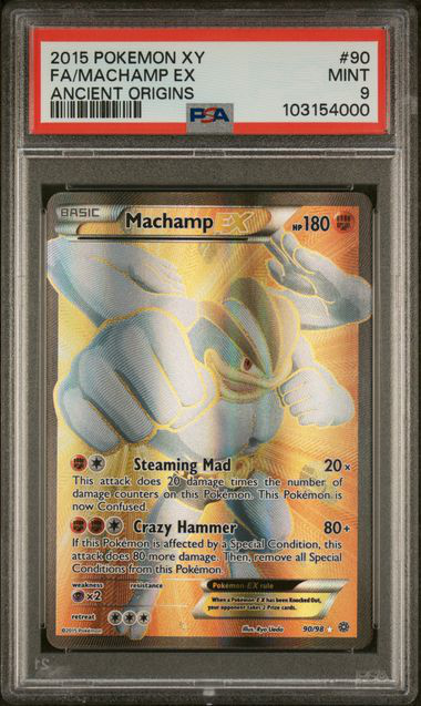 Machamp EX 90/98 Ancient Origins - 2015 Pokemon - PSA 9