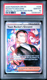 Team Rocket's Giovanni 238 Special Illustration Rare Destined Rivals - 2025 Pokemon - PSA 10