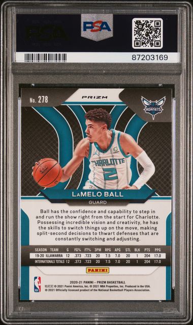 2020 Panini Prizm Basketball - LaMelo Ball 278 - Silver - PSA 9