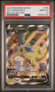 Tyranitar V 155/163 Battle Styles - 2021 Pokemon - PSA 10