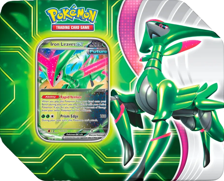 tin box pokemon cards Paradox Clash Tin 2025 Reprint | Pokemon Booster Pack Bundle