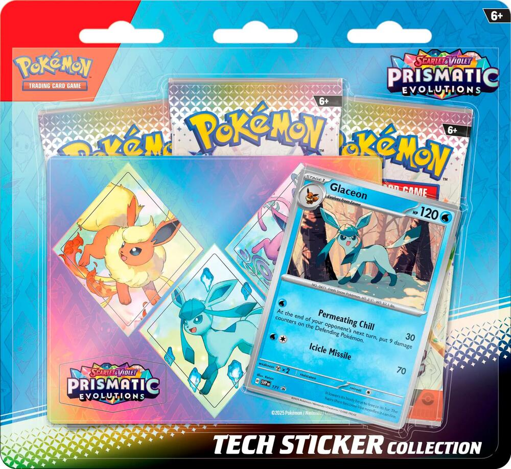 2025 Pokemon Prismatic Evolutions Tech Sticker Collection SV – Cash Cards  Unlimited