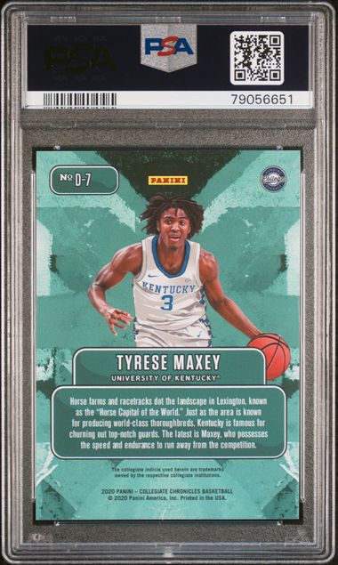 2020 Panini Prizm DP Basketball - Tyrese Maxey D7 - Downtown- PSA 9