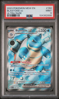 Blastoise 184/165 Ultra Rare 151 - 2023 Pokemon - PSA 9