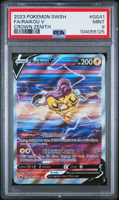 Raikou V GG41/GG70 - Crown Zenith - 2023 Pokemon - PSA 9