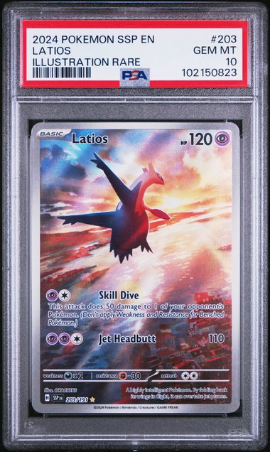 Latios 203/191 Surging Sparks Illustration Rare - 2024 Pokemon - PSA 10