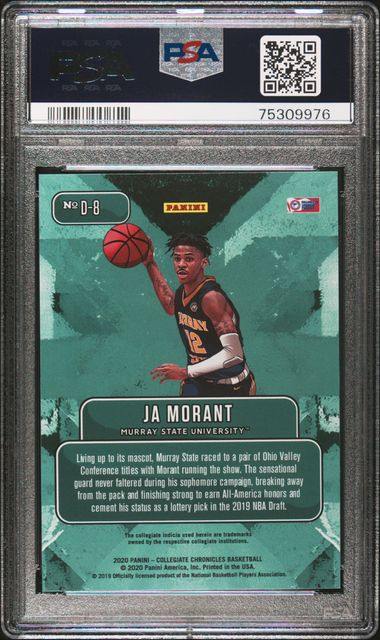 2020 Panini Prizm DP Basketball - Ja Morant D8 - Downtown- PSA 10