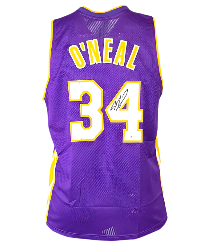 Shaquille O'Neal Signed Los Angeles Purple Basketball Jersey (Beckett)