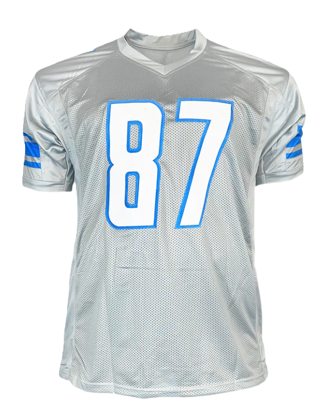 Sam LaPorta Signed Detroit Grey Football Jersey (Beckett)