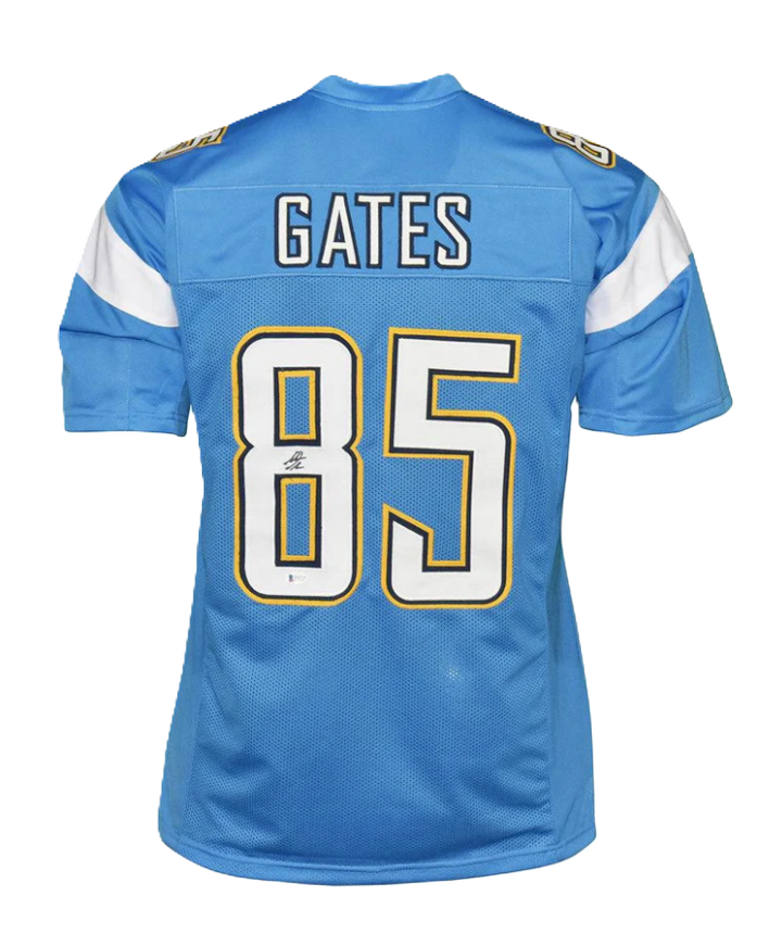 Antonio Gates Signed San Diego Light Blue Football Jersey (Beckett)