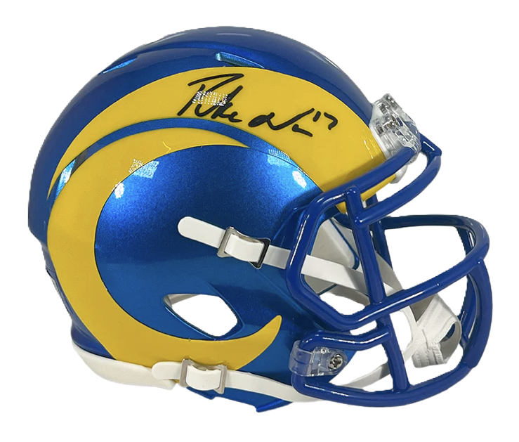 Puka Nacua Signed Los Angeles Rams Speed Mini Football Helmet (Fanatics)