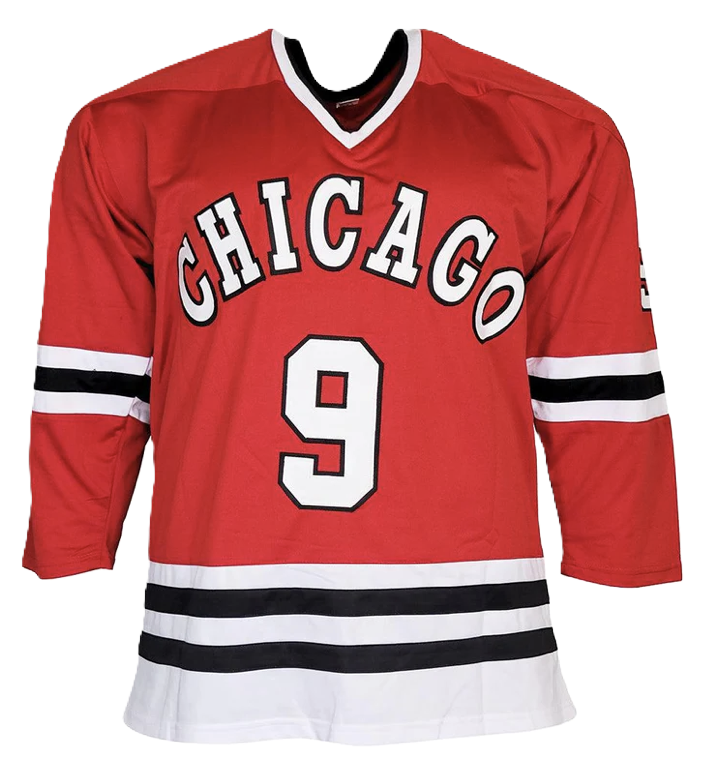 Bobby Hull Signed The Golden Jet HOF 83 Inscription Chicago Red Hockey Jersey (JSA)