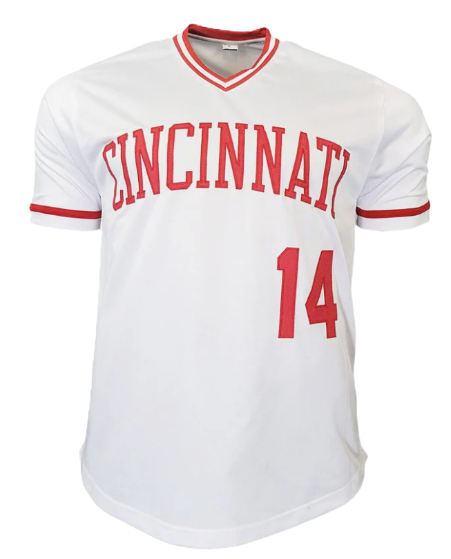 Pete Rose Signed Cincinnati White Baseball Jersey (JSA)