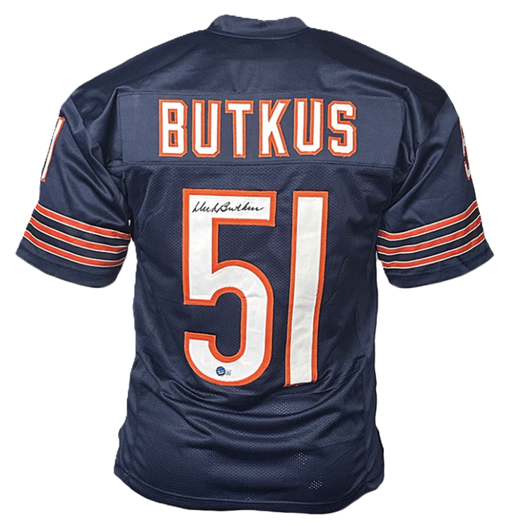 Dick Butkus Autographed Pro Football Blue Jersey (Beckett) 5.0 star rating