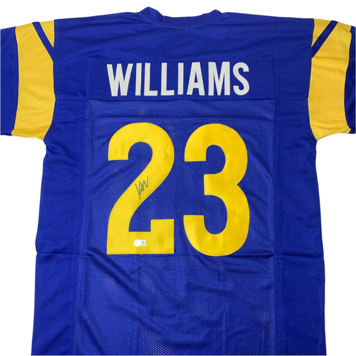 Kyren Williams Autographed Signed Blue Custom Jersey - Beckett Certified