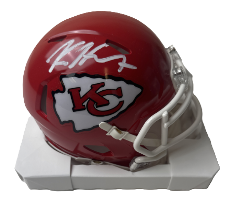 Kareem Hunt Autographed Mini Speed Helmet - Beckett COA